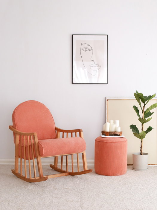 Atelier Del Sofa Puff Teddy Coral Atelier Del Sofa Puff Teddy Coral